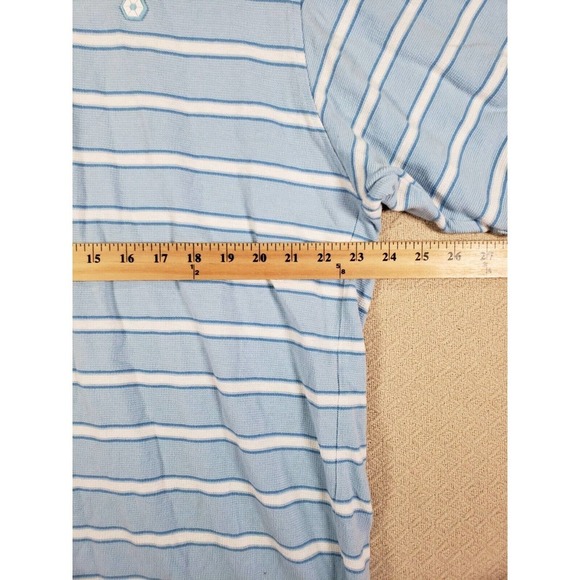 Southpole Shirt Mens 2XL XXL Polo Striped Collared Blue Cotton Button Pullover - Picture 6 of 12
